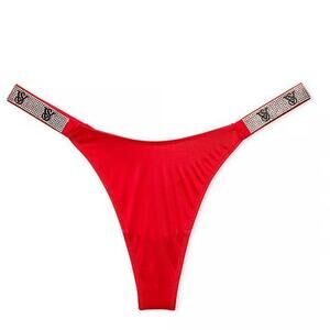 Victoria’s Secret Red Shine Strap Thong